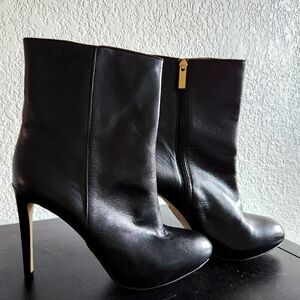 Louise et Cie Women Lo Valmorel Black Leather Stiletto Boots Size US 9.5 EU 39.5